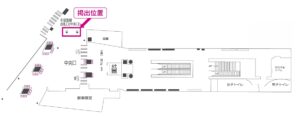 京王/下北沢駅/柱巻き広告駅臨時広告・駅広告、位置図