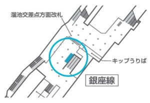 東京メトロ/溜池山王駅/溜池山王駅 MWV単駅1weekスポット№1駅デジタルサイネージ・駅広告、位置図