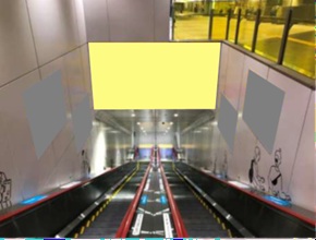 小田急　下北沢駅／下北沢駅 エスカー Aセット№A駅臨時広告・駅広告、写真2