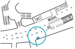 東京メトロ/新宿駅/新宿駅 MWV単駅1weekスポット№1駅デジタルサイネージ・駅広告、位置図
