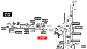 東急／渋谷駅／田園都市線 渋谷駅 ビッグ14№14駅ポスター・駅広告、位置図
