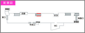 小田急 下北沢駅/下北沢駅 エスカーラッピングB№B駅臨時広告・駅広告、位置図