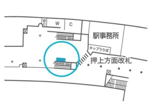 東京メトロ/押上〈スカイツリー前〉駅/押上駅 MWV単駅1weekスポット№1駅デジタルサイネージ・駅広告、位置図