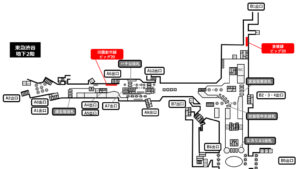 東急／渋谷駅／東横線 渋谷駅 ビッグ20№20駅ポスター・駅広告、位置図