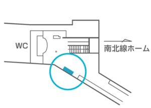 東京メトロ/永田町駅/永田町駅 MWV単駅1weekスポット№1駅デジタルサイネージ・駅広告、位置図