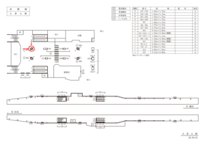 東急／大倉山駅／柱巻看板／イ№301駅看板、位置図