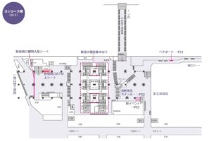 京王／新宿駅／新宿西口ATM上シート№ATM駅臨時広告・駅広告、位置図