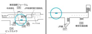東京メトロ／有楽町駅／駅 MWV単駅1weekスポット№1駅デジタルサイネージ・駅広告、位置図