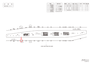 東急／横浜駅／電気額面／№101駅看板・駅広告、位置図