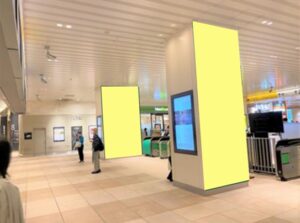 JR/千葉駅/JR 千葉駅 柱面シート4面(申請)№4駅臨時広告・駅広告、写真2