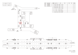 東急/池尻大橋駅/柱巻看板/№403駅看板・駅広告、位置図