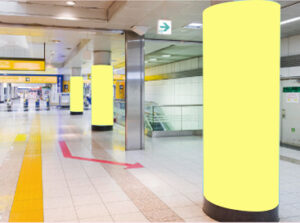 空港第2ビル駅・成田空港駅 集中貼＋アドピラー
