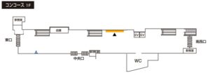 小田急 下北沢駅/SHIMOKITA VISION№VISION駅デジタルサイネージ・駅広告、位置図