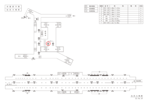 東急/池尻大橋駅/柱巻看板/№405駅看板・駅広告、位置図