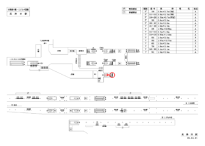 東急　長津田駅／KD普通額面／№951駅看板・駅広告、位置図