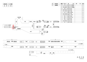 東急　長津田駅／DT普通額面／№316駅看板・駅広告、位置図