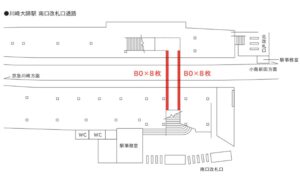 京急/川崎大師駅/川崎大師ボード駅ポスター・駅広告、位置図