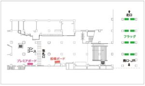 東武 船橋駅/船橋ボード 7日間№7駅ポスター・駅広告、位置図
