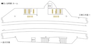 京急/日ノ出町駅/日ノ出町駅 横断幕駅臨時広告・駅広告、位置図