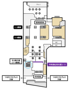 JR／秋葉原駅／秋葉原中央改札内大型シート駅臨時広告・駅広告、位置図