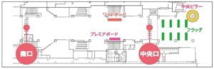東武 柏駅/柏中央フラッグ駅臨時広告・駅広告、位置図