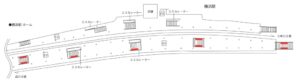 京急/横浜駅/横浜ステアーズボード駅ポスター・駅広告、位置図
