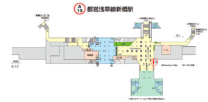 都営／新橋駅／新橋駅 プレミアムボード駅ポスター・駅広告、位置図