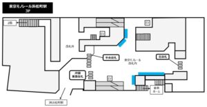 東京モノレール/モノレール浜松町駅/浜松町駅 プライムビジョンセット駅デジタルサイネージ・駅広告、位置図