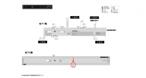 名古屋地下鉄／瑞穂区役所駅／桜通線№B2-6№6駅看板、位置図