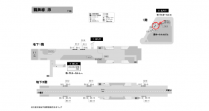 名古屋地下鉄/原駅/鶴舞線№FB-4№4駅看板、位置図