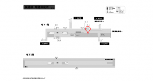 名古屋地下鉄／瑞穂区役所駅／桜通線№B1-6№6駅看板、位置図