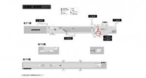 名古屋地下鉄/新瑞橋駅/桜通線№B1-4№4駅看板、位置図