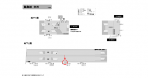 名古屋地下鉄/赤池駅/鶴舞線№B2-18№18駅看板、位置図