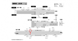 名古屋地下鉄/上前津駅/鶴舞線№B3-6№6駅看板、位置図