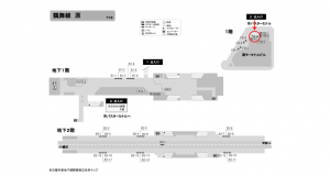名古屋地下鉄/原駅/鶴舞線№FM-3№3駅看板、位置図