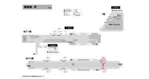 名古屋地下鉄/原駅/鶴舞線№B2-9№9駅看板、位置図