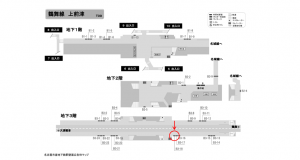 名古屋地下鉄/上前津駅/鶴舞線№B3-18№18駅看板、位置図