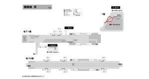 名古屋地下鉄/原駅/鶴舞線№FB-3№3駅看板、位置図
