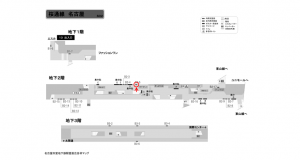 名古屋地下鉄/名古屋駅/桜通線№B2-5№5駅看板、位置図