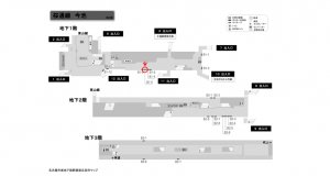 名古屋地下鉄/今池駅/桜通線№B1-5№5駅看板、位置図