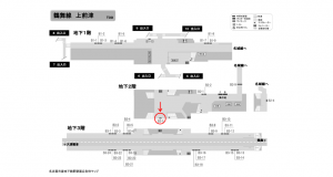 名古屋地下鉄/上前津駅/鶴舞線№B2-5№5駅看板、位置図