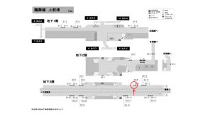 名古屋地下鉄/上前津駅/鶴舞線№B3-8№8駅看板、位置図
