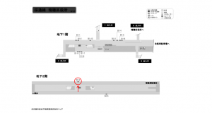 名古屋地下鉄／瑞穂区役所駅／桜通線№B2-2№2駅看板、位置図