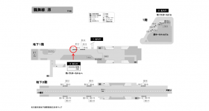 名古屋地下鉄／原駅／鶴舞線№B1-1№1駅看板、位置図