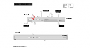 名古屋地下鉄／瑞穂区役所駅／桜通線№B1-2№2駅看板、位置図