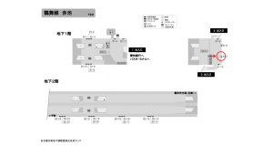 名古屋地下鉄/赤池駅/鶴舞線№B1-7№7駅看板、位置図