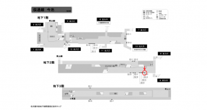 名古屋地下鉄/今池駅/桜通線№B2-3№3駅看板、位置図