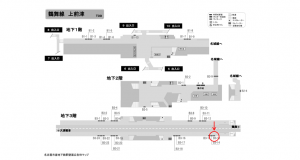 名古屋地下鉄/上前津駅/鶴舞線№B3-13№13駅看板、位置図