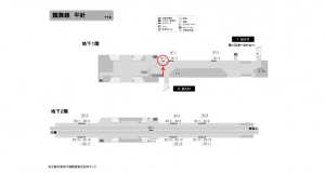 名古屋地下鉄/平針駅/鶴舞線№B1-5№5駅看板、位置図