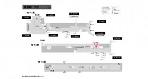 名古屋地下鉄/今池駅/桜通線№B2-2№2駅看板、位置図